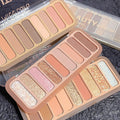 Miss lara nine-color eyeshadow palette - everyday makeup, cement palette, earth tones, blush, highlighter, contour, matte all-in-one palette