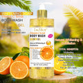 papaya scrub shower gel 500ml fruit fragrance mild bubble shower gel export wholesale
