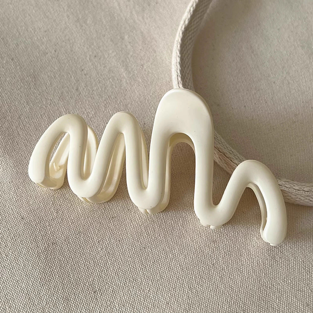 Maillard wave frosted gripper elegant hairpin female back shark clip 2024 new hairpin headwear
