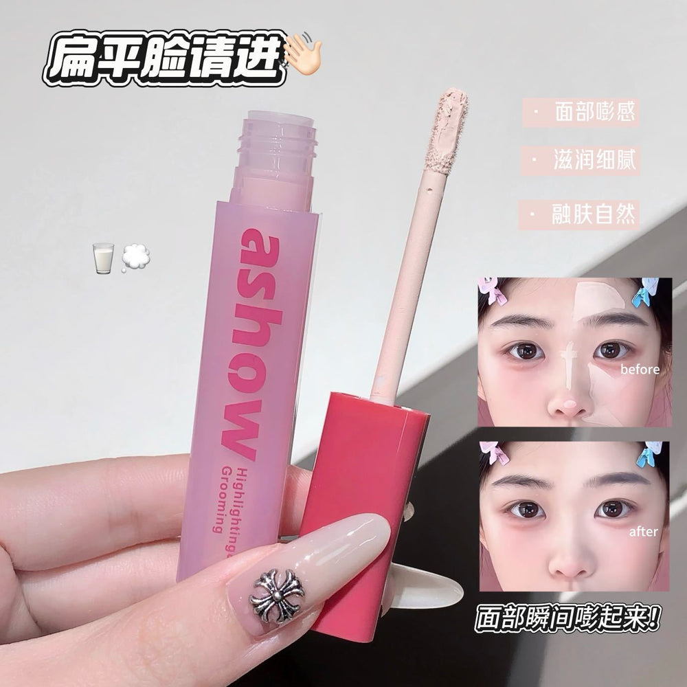 Kakashow sculpting & contouring liquid makeup - waterproof, 3d definition, nose shadow, highlight & brightening