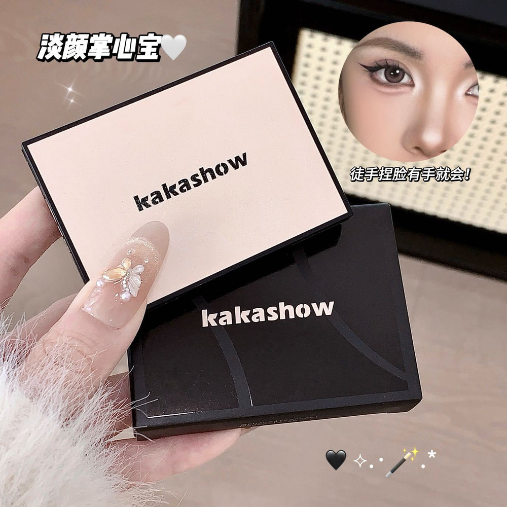 Kakashow three-color contouring palette high-gloss contouring all-in-one palette matte brightening facial shadow nose shadow novice