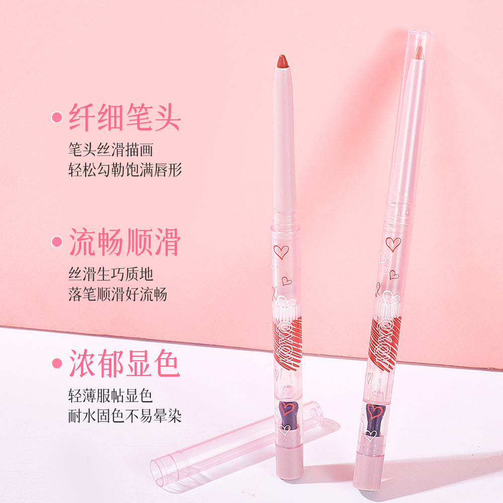 lip liner double-ended dual-effect silky smooth and long-lasting makeup control lip pencil easiest for match matte lip lipstick pen