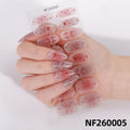 Zhengxiang fashion gel manicure stickers waterproof semi-cured gel nail stickers smudged ice uv gel nail