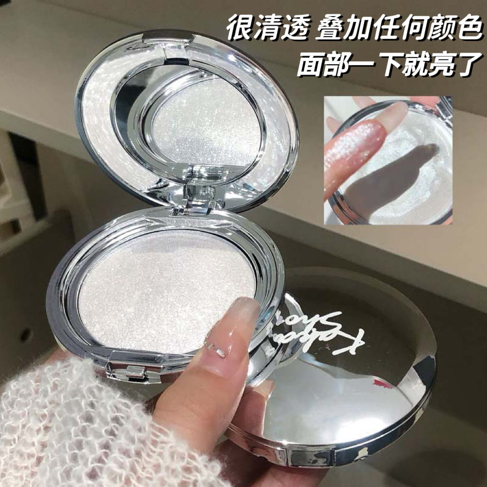 Kakashow highlighting powder - mochi potato puree, clear & sparkling, fine shimmer, natural dimensional brightening highlighter cream