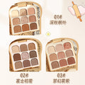 Novo sunny & soft toast eyeshadow palette - shimmer, matte, fine glitter, earth tones - student-friendly & affordable