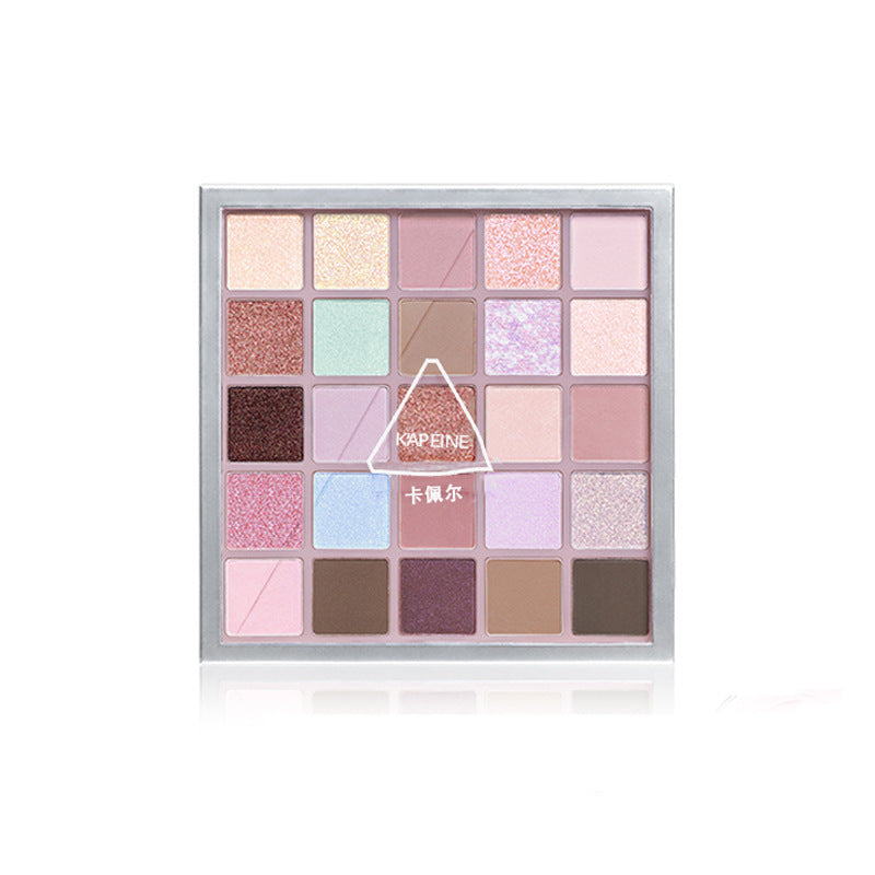Capel twenty-five color lake shore pastel eyeshadow palette pearlescent matte earthy color light makeup peach nude makeup work clothing palette