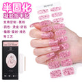 Zhengxiang custom gel nail art stickers - glitter, shimmer, uv light curing, semi-cured gel nail stickers - amazon