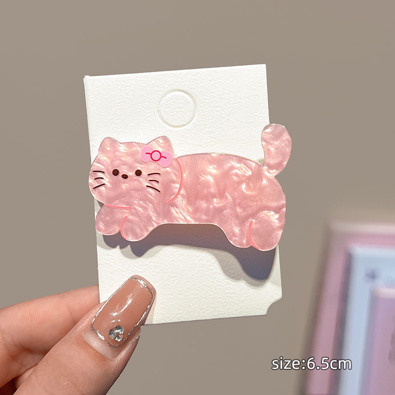 Hat puppy hairpin insgirlcute cherry duckbill clip polka dot star acrylic hairpin side clip hair accessories