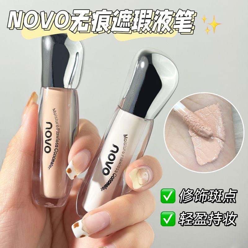 Novo flawless concealer: covers blemishes, dark spots, dark circles, and tear troughs. waterproof and long-lasting