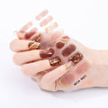 Zhengxiang factory customized gel nail stickers uv semi-cured nail polish glue hot stamping korean semi-cured nail art stickers wholesale