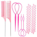 Hair braiding needle, hair braider, hair curler, 8-piece set, hair styling hair accessories, hairdressing tools, fishbone braid, steel needle comb