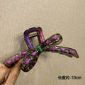 75# polka dot bow purple-13cm