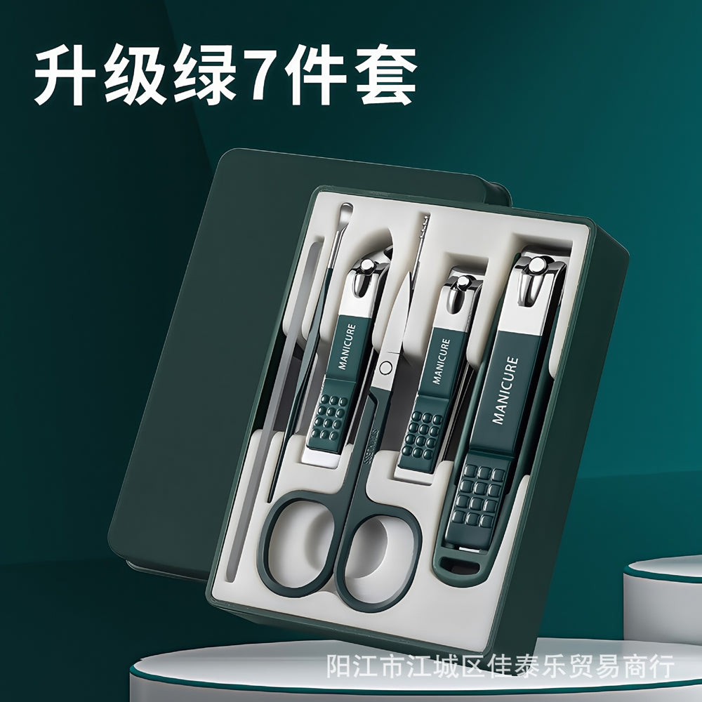 German nail clipper suit full set anti-splash nail clippers ear digging spoon care manicure tools slanted nail scissors