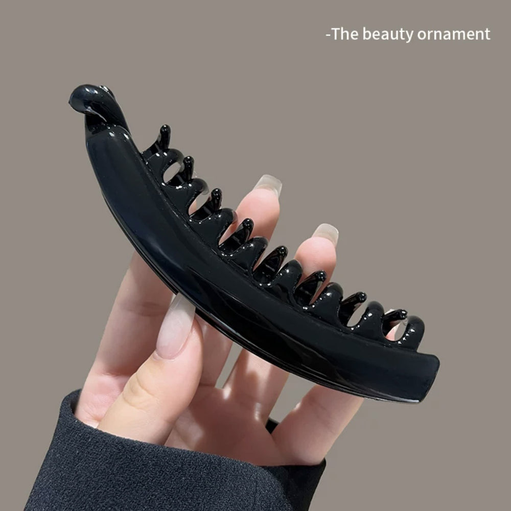 Lazy banana clip, high ponytail fixing clip, back of head hairpin, classy vertical clip hair accessories for women
