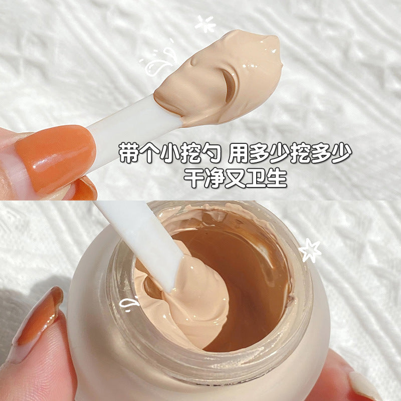 Novo zhencai soft light liquid foundation waterproof sweatproof concealer long-lasting non-removing makeup moisturizing and modifying skin color powder bottom cream
