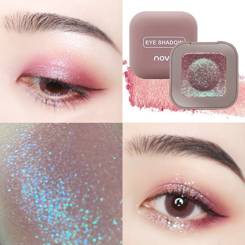 Makeup novo keyboard fingertip eyeshadow sparkling super shiny powder long-lasting non-removing makeup mashed potato single color eyeshadow palette