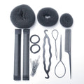 Factory direct sales hair curler suit donut ball hair accessories headwear snap ring flower bud simple braids