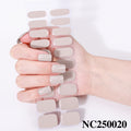 Zhengxiang custom gel nail stickers - waterproof, cross-border, european & american style, solid color nail art stickers, uv light curing, semi-cured nail stickers