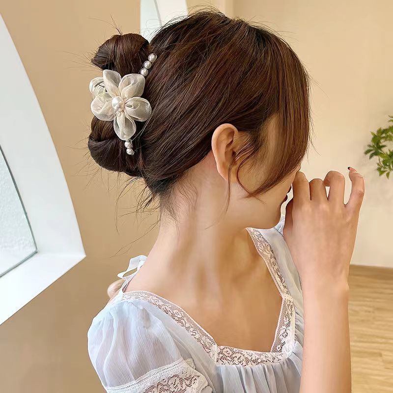 Casual cold style cross gripper large korean elegantelegance hair gripper back of head hairpin frenchretro hair accessories