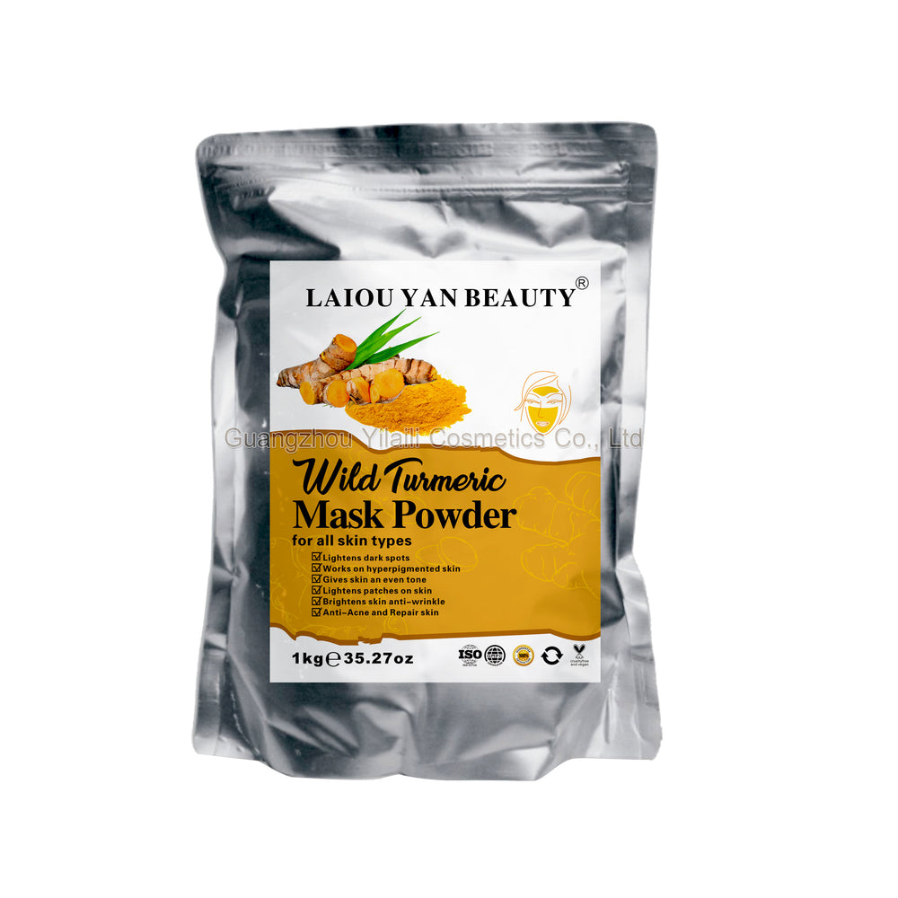 turmeric brightening & hydrating mask powder - moisturizing, nourishing, and skin softening. available in powder sachets. factory direct sales & wholesale