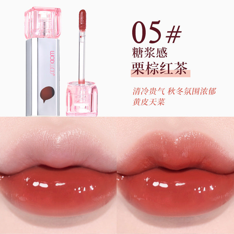 Wodwod mirror shine lip gloss - hydrating, moisturizing, waterproof, smudge-proof, and brightening lip glaze for women