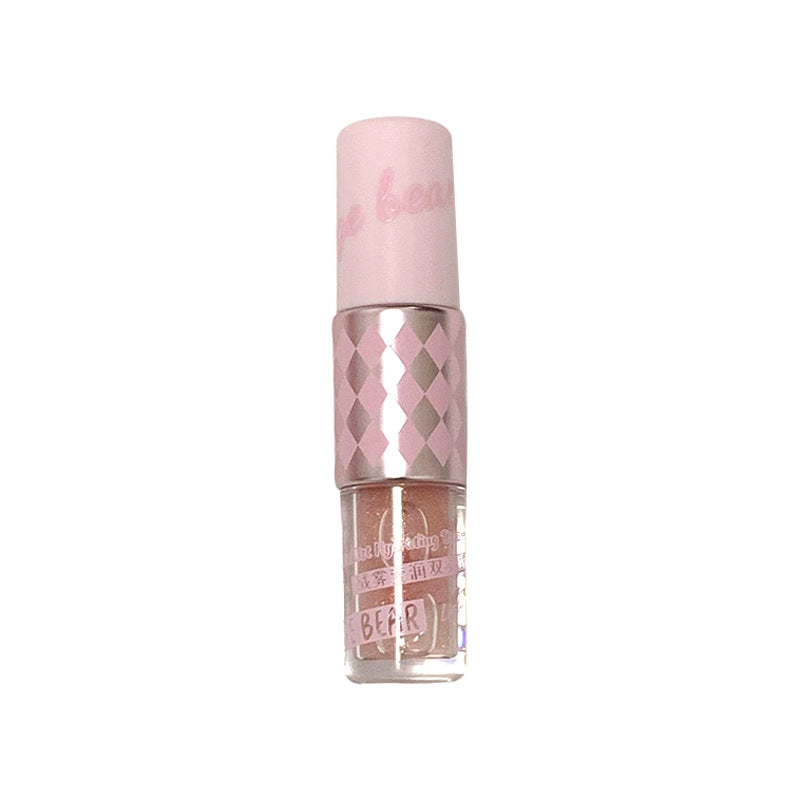 Gege bear velvet mist double-ended lip glaze - matte, shimmer, and glossy lipstick for a flawless, brightening finish