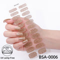 fashion gel nail stickers no bake flash onion powder nail art stickers uv-free gel nail wraps