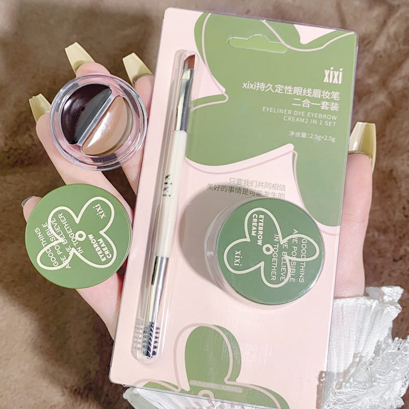 Xixi long-lasting hair-styling eyebrow cream eyeliner eyebrow makeup pen two-in-one waterproof non-smudge eyebrow tool for beginners