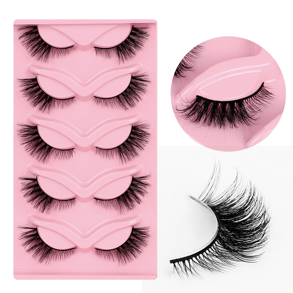 10 pairs natural half false lashes look cat eye lashes 3d