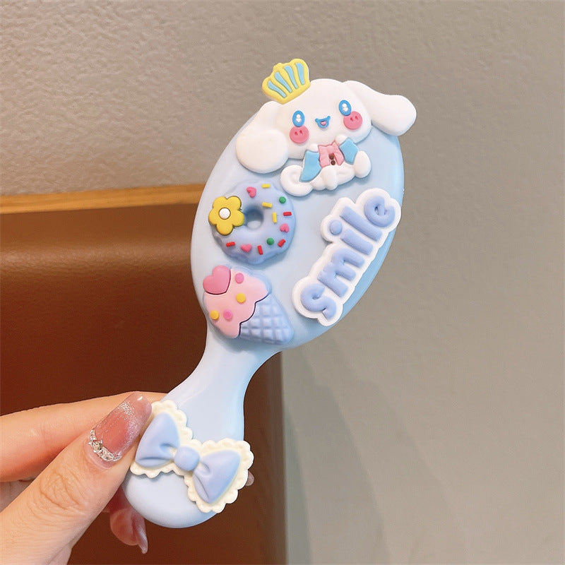 Cute custard bear series hair clip set - sweet & girly bang clips & high-elastic hair ties wholesale