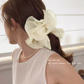 Extra large gentle purple large intestine hair tie for women elegant low ponytail hair tie classy fat intestine head flower hair tie