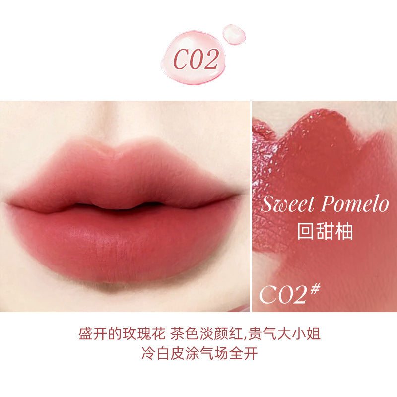 Makeup novo light nude water mist lip glaze watery matte waterproof not easy to stick cup pure desire no makeup whitening lipstick
