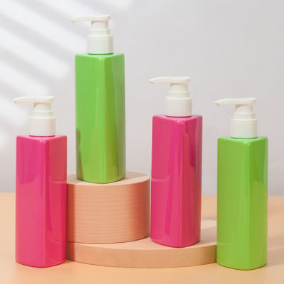 300ml triangular dispensing bottle for lotions, body lotion, shampoo, and shower gel - plastic bottle