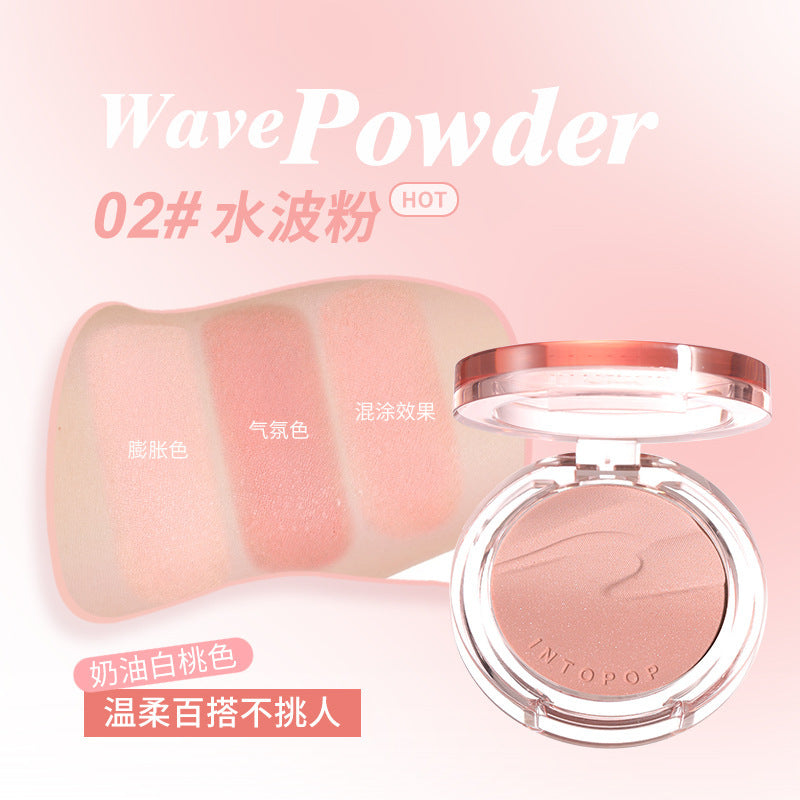 Intopop shimmering gradient blush palette - buildable, natural, and flattering color for cheek and contour