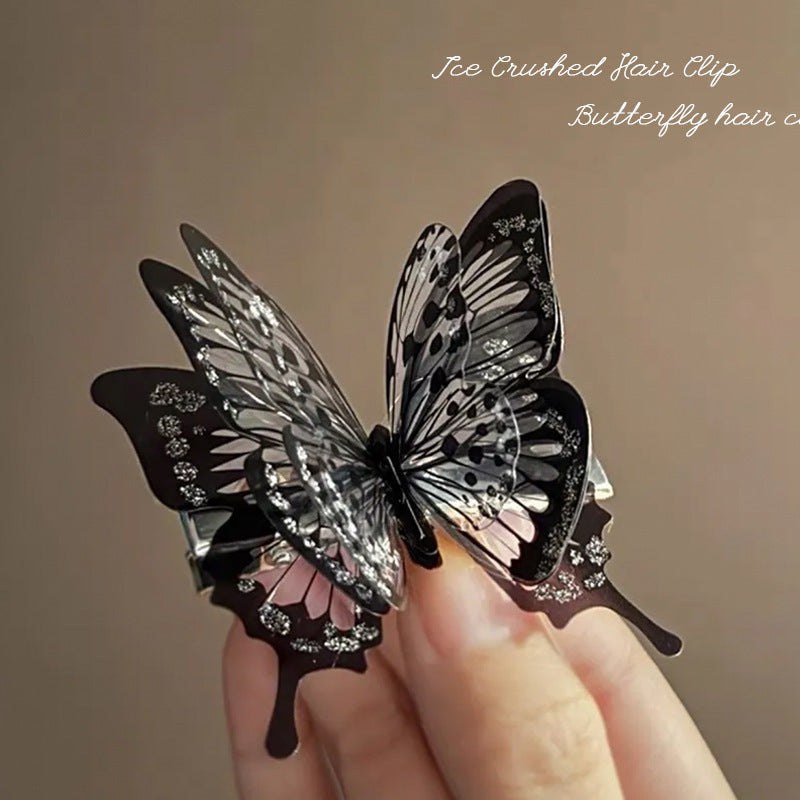 Forest style super fairy stereo butterfly hair clip for women new arrivalclassy side clip side duckbill clip girl elegant hairpin hair accessories