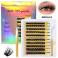 Premium european & american segmented glue-free false eyelashes - 10 rows of dense, self-adhesive, hard band lash extensions set - ready stock wholesale