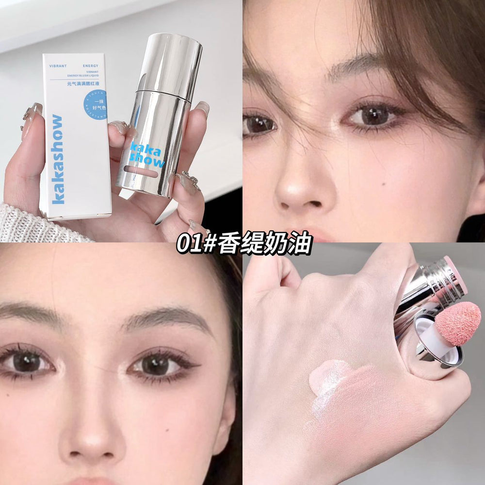 Kakashow vitality blush liquid expansion and shrinkage color vitality girl korean style water glow skin liquid blush