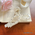 New arrival black and white polka dot ribbon bows large gripper sweetfashion back head plate shark clip fashion gripper
