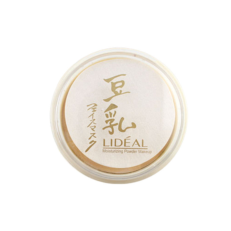 Lingdian soy milk powder cake female student affordable oil control makeup long-lasting invisible pores dry and wet dual-use dermabrasion large white cake
