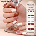 Zhengxiang custom gel nail stickers - european & american style glitter, cat eye, uv light curing, semi-cured nail stickers - waterproof, cross-border wholesale