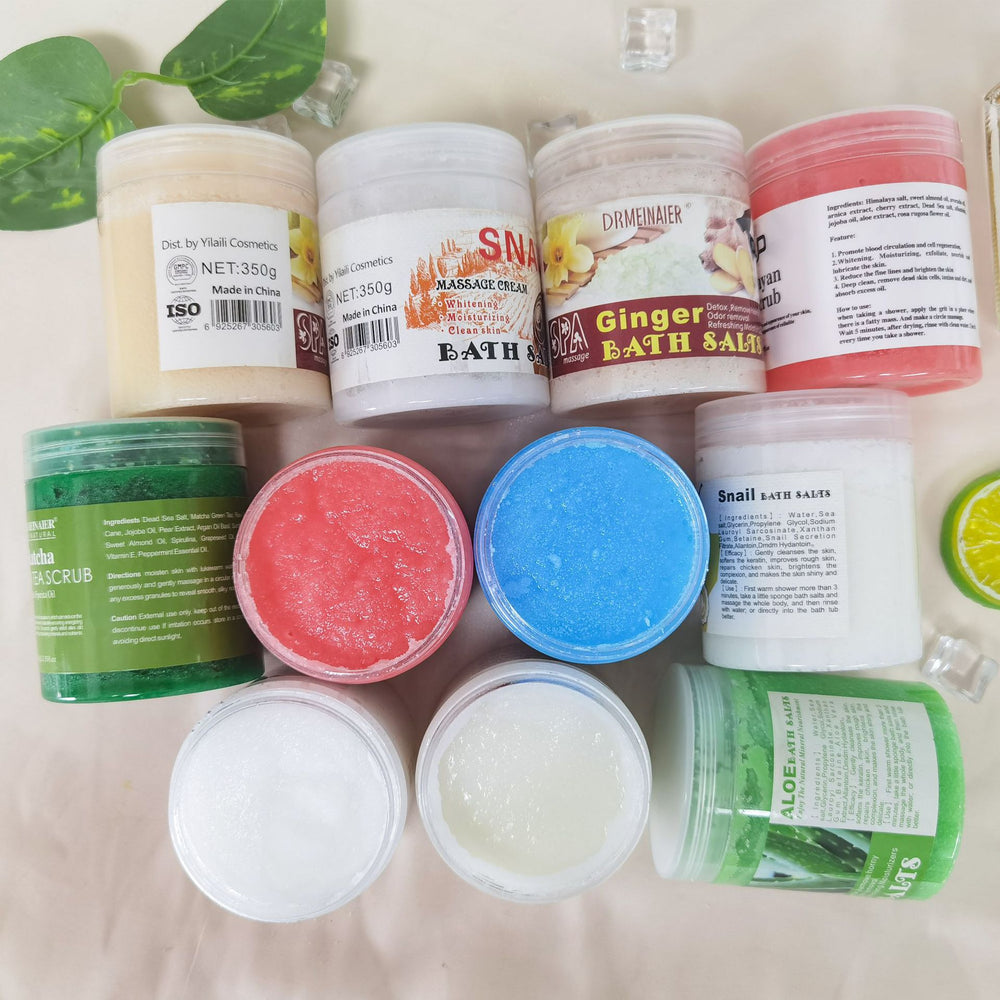 exclusive exfoliating bath bubble wet salt to remove chicken skin, rejuvenate skin, rub mud, dead skin, moisturize and moisturize sea salt