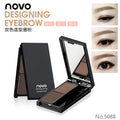 Novo natural 3d dual-color brow powder - contour, nose shadow, and highlight. easy to apply, waterproof, sweat-proof, and smudge-proof