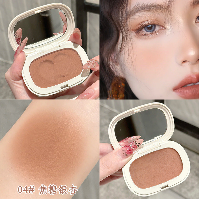 Phantom bear cloud soft blush low saturation shrinking and expanding color cute korean white matte blush cream
