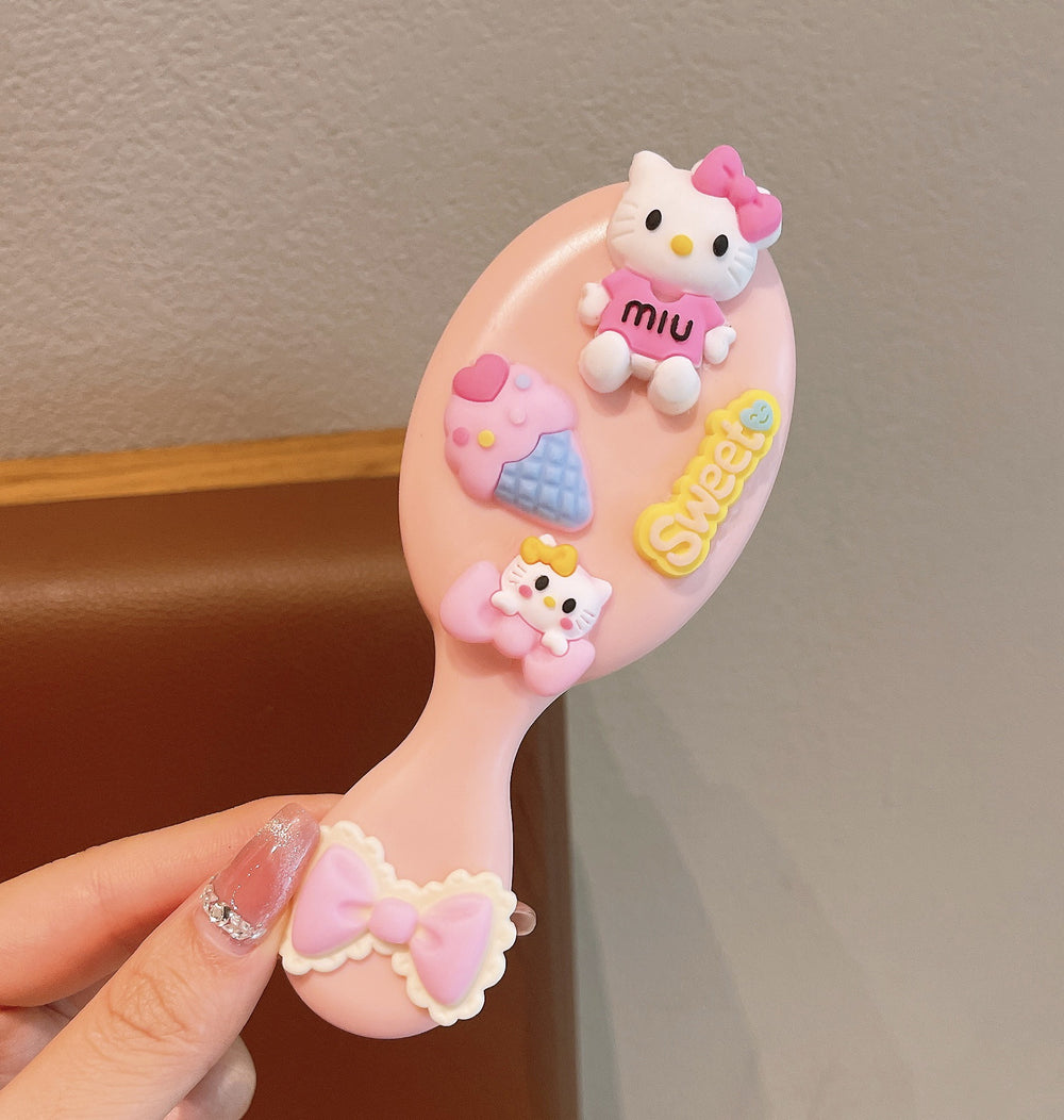 Foldable air cushion comb pony massage comb air cushion comb mini portable small comb round mirror comb portable comb