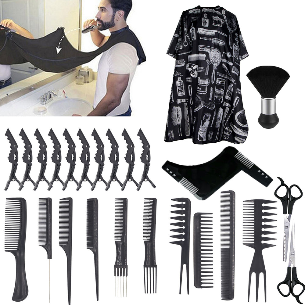 Amazon bestselling men's hairdressing tool styling kit beard shaving comb hairdressing cape hair dye cape