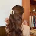 French frosted gripper female eleganceelegant hair clip medium size casual square back head bath hair gripper shark clip