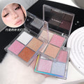 Famoty four-color highlighting palette: shimmering, dazzling, and dimensional - perfect for highlighting, contouring, and creating a radiant under-eye glow