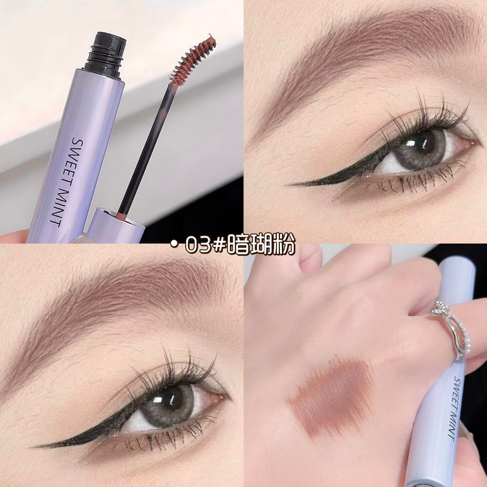 Sweet mint soft mist wavy eyebrow mascara - sculpted, natural, long-lasting, waterproof, smudge-proof, light tones for natural brow definition