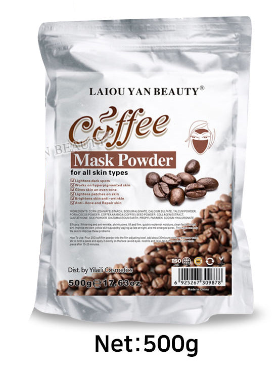 coffee brightening and moisturizing facial mask powder, hydrating and moisturizing skin, toning and skin care soft mask powder bag wholesale