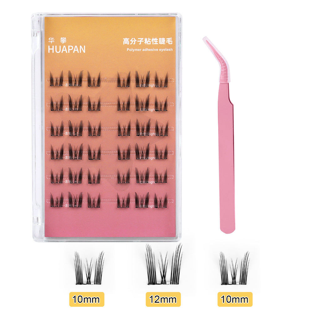 Flat false eyelashes 10 rows large capacity natural style mother's style glue-free lower eyelashes false eyelashes barbie style eyelashes